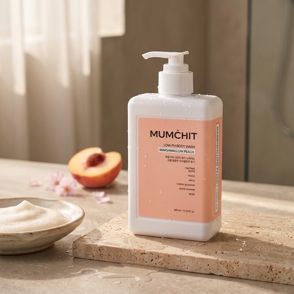 MUMCHIT Peach Low‑pH Body Wash 400ml