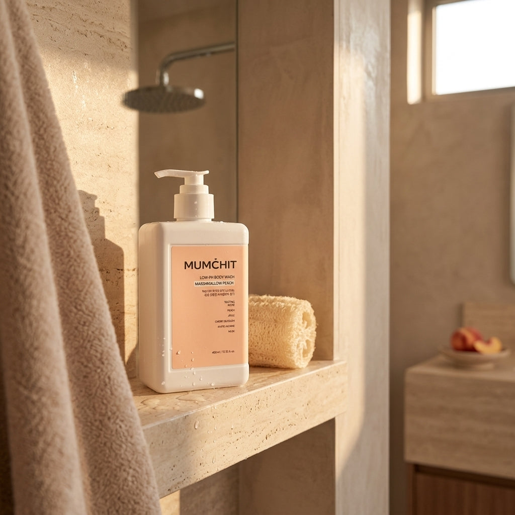 MUMCHIT Peach Low‑pH Body Wash 400ml