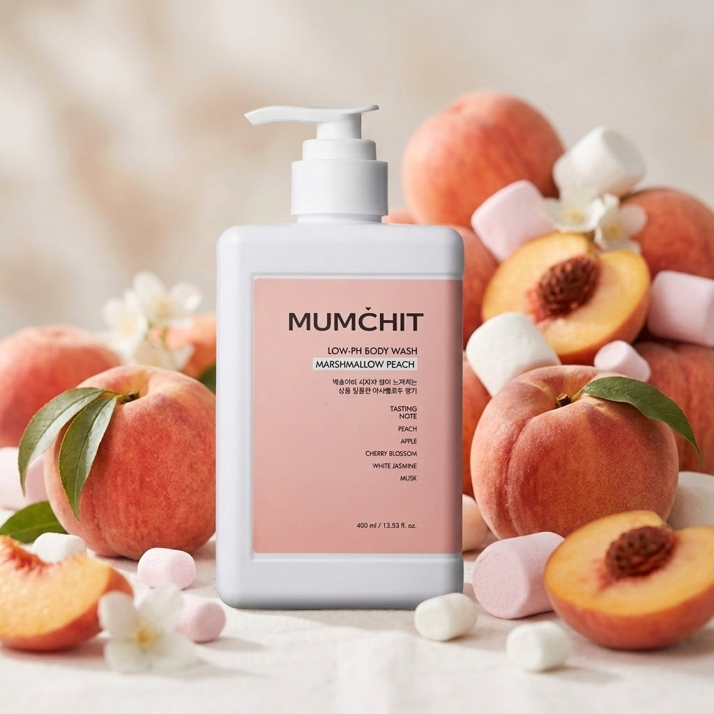 MUMCHIT Peach Low‑pH Body Wash 400ml